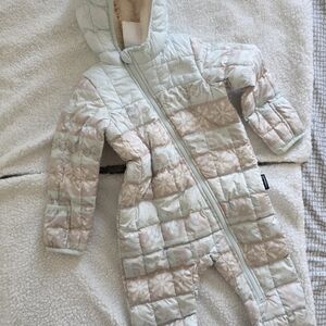 The North Face Thermoball Infant Bunting Snowsuit Light Blue and Beige 12-18M